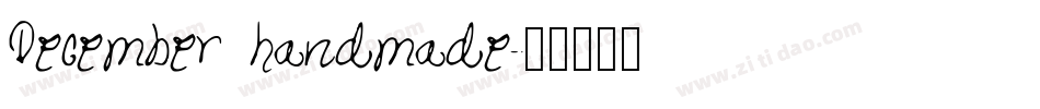 December handmade字体转换